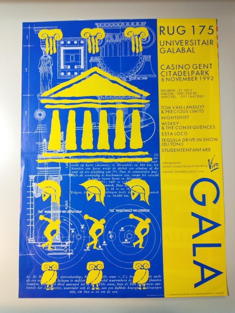 Rug universitair galabal 1992 affiche, Ophalen of Verzenden