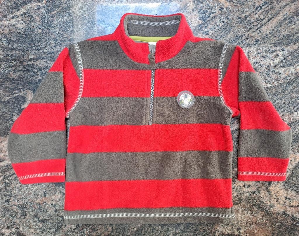 Bruin rode fleece trui Mt 92, Trui of Vest, Babyclub, Ophalen of Verzenden, Zo goed als nieuw