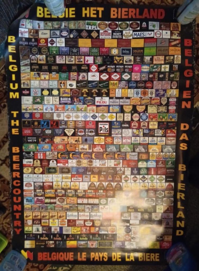 poster belgische bieren BELGIË het bierland, Verzamelen, Ophalen