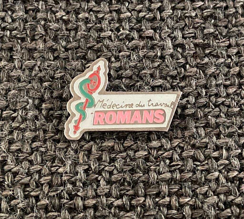 PIN - ROMANS - MÉDECINE DU TRAVAIL, Envoi, Utilisé, Autres sujets/thèmes, Insigne ou Pin's