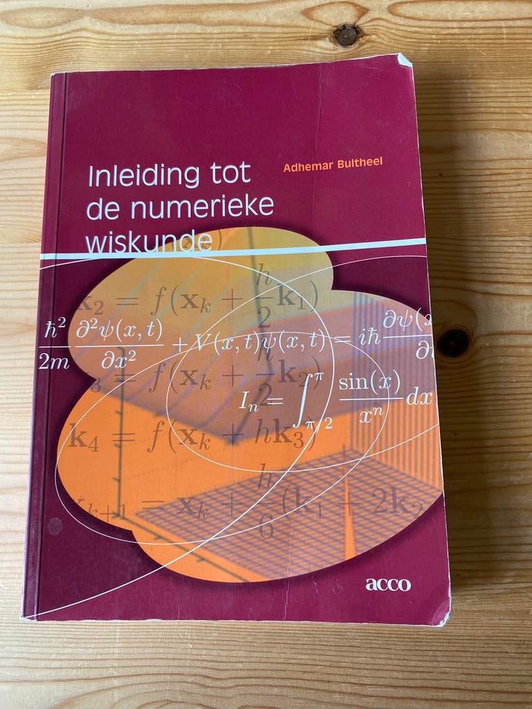 Inleiding tot de numerieke wiskunde, Boeken, Hoger Onderwijs, A. Bultheel, Ophalen, Gelezen