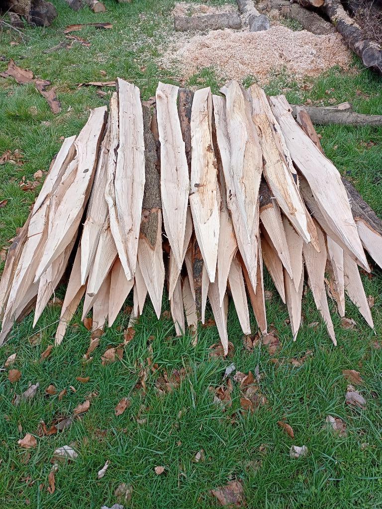 PRACHTIGE ESSENHOUTEN OMHEININGSPALEN VAN 1,75 M., Nieuw, Ophalen of Verzenden, Hardhout, Minder dan 180 cm