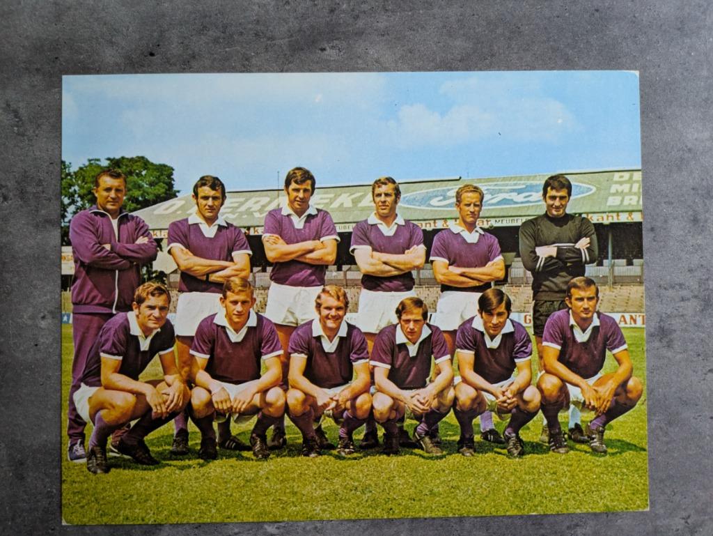 VOETBAL TEAM BEERSCHOT 1970 POSTKAART XXL 24X18CM, Verzenden, Zo goed als nieuw
