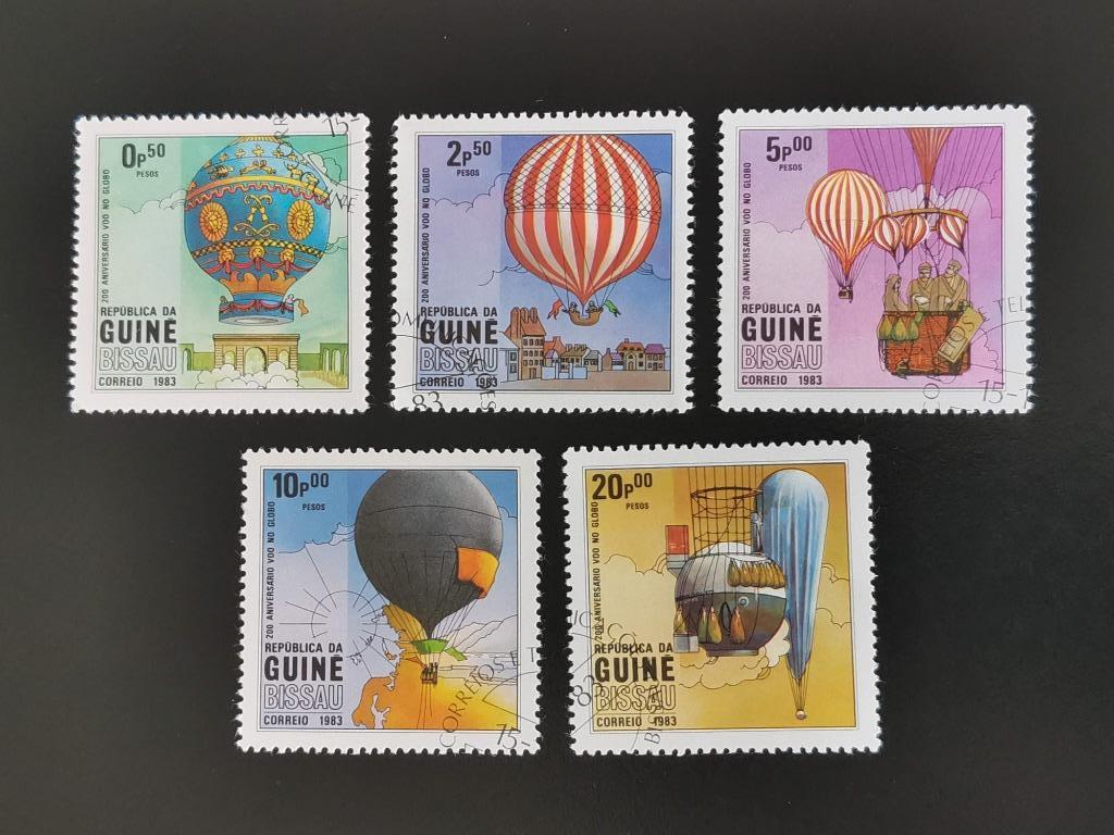 Guiné Bissau 1983 - luchtballonnen, Postzegels en Munten, Postzegels | Afrika, Ophalen of Verzenden, Guinee, Gestempeld