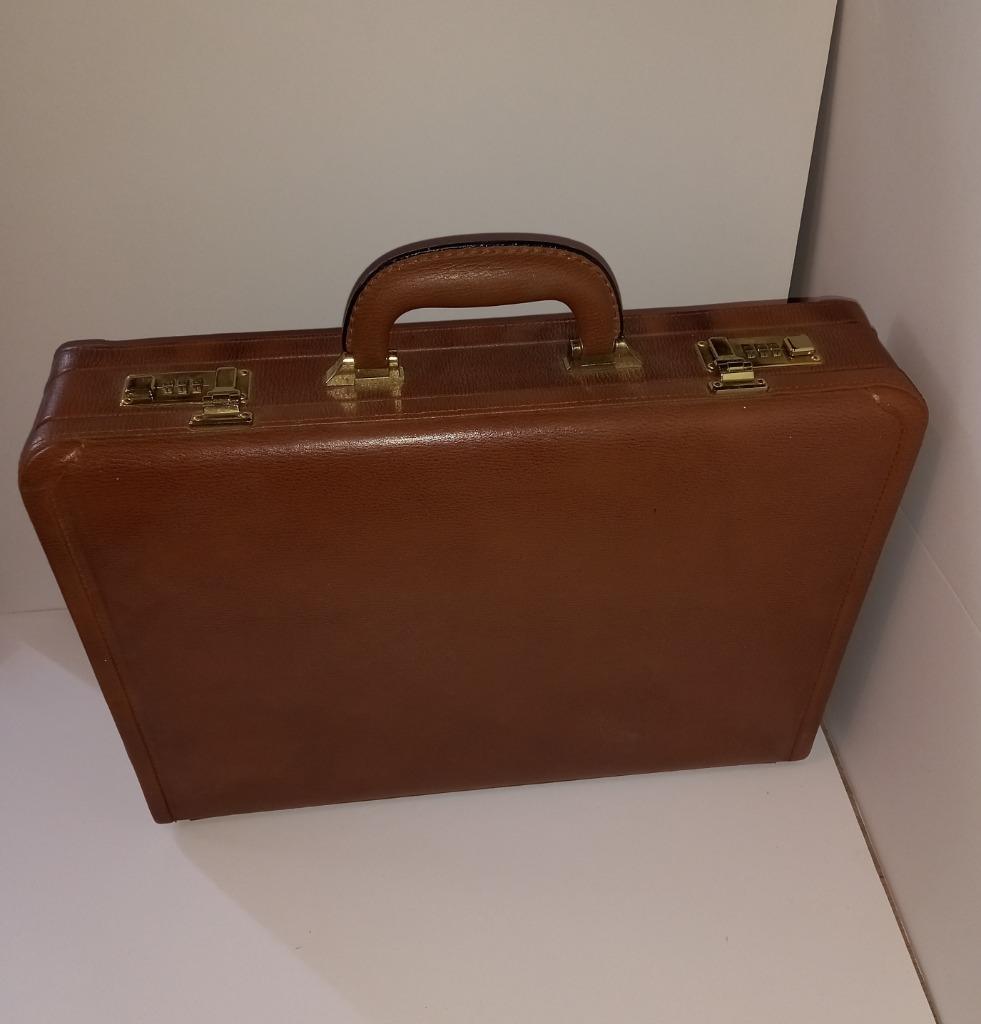 Porte-documents fait main en cuir brun, Enlèvement, Comme neuf, Cuir