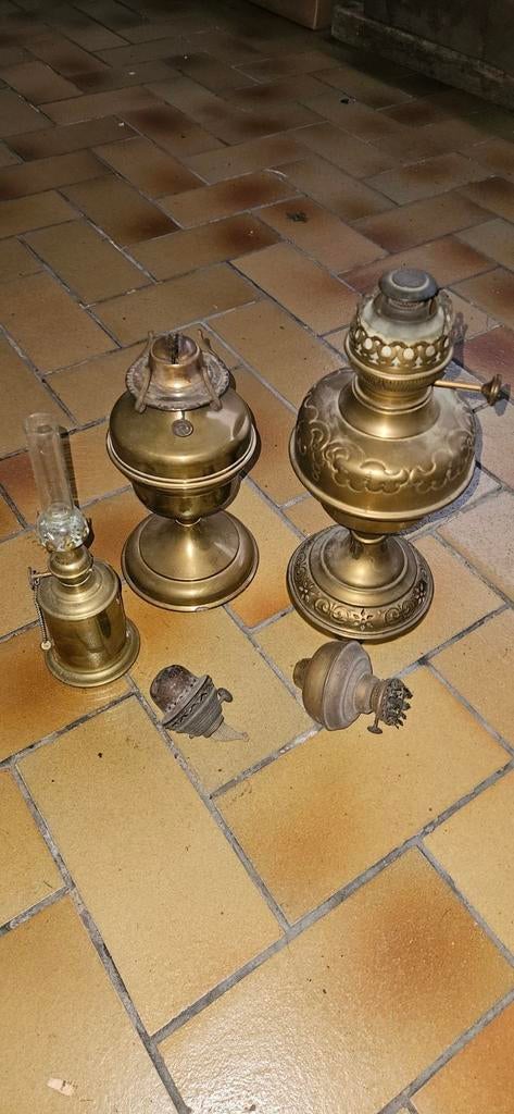 Oude petroleum lampen., Antiek en Kunst, Ophalen