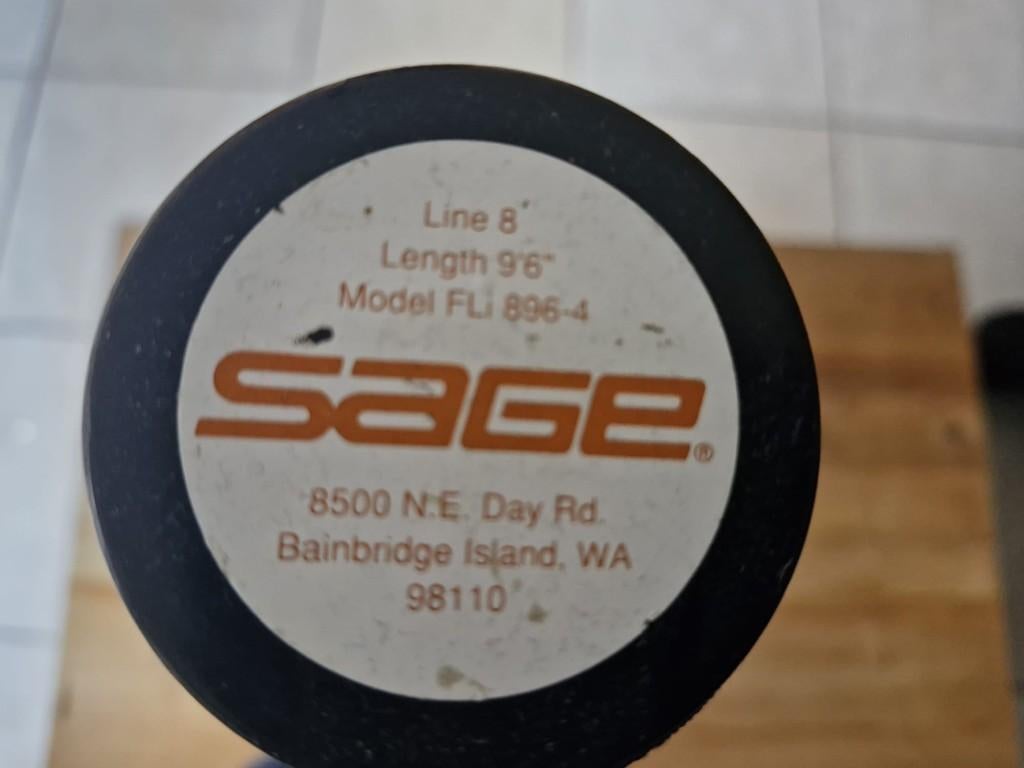 Vliegvishengel Sage 9.6Ft #8, Ophalen of Verzenden, Gebruikt
