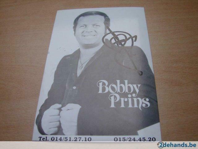 Gehandtekende kaart Bobby Prins, Ophalen of Verzenden, Gebruikt