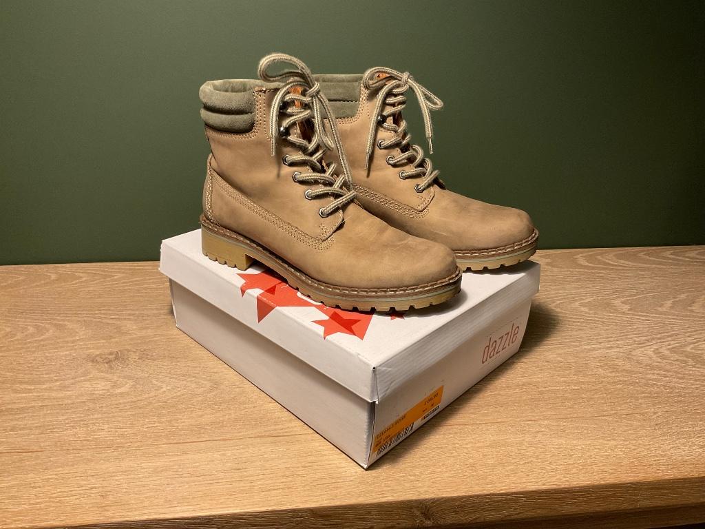 Khaki veterlaarsjes Dazzle, maat 40, Kleding | Dames, Lage of Enkellaarzen, Nieuw, Ophalen of Verzenden, Groen
