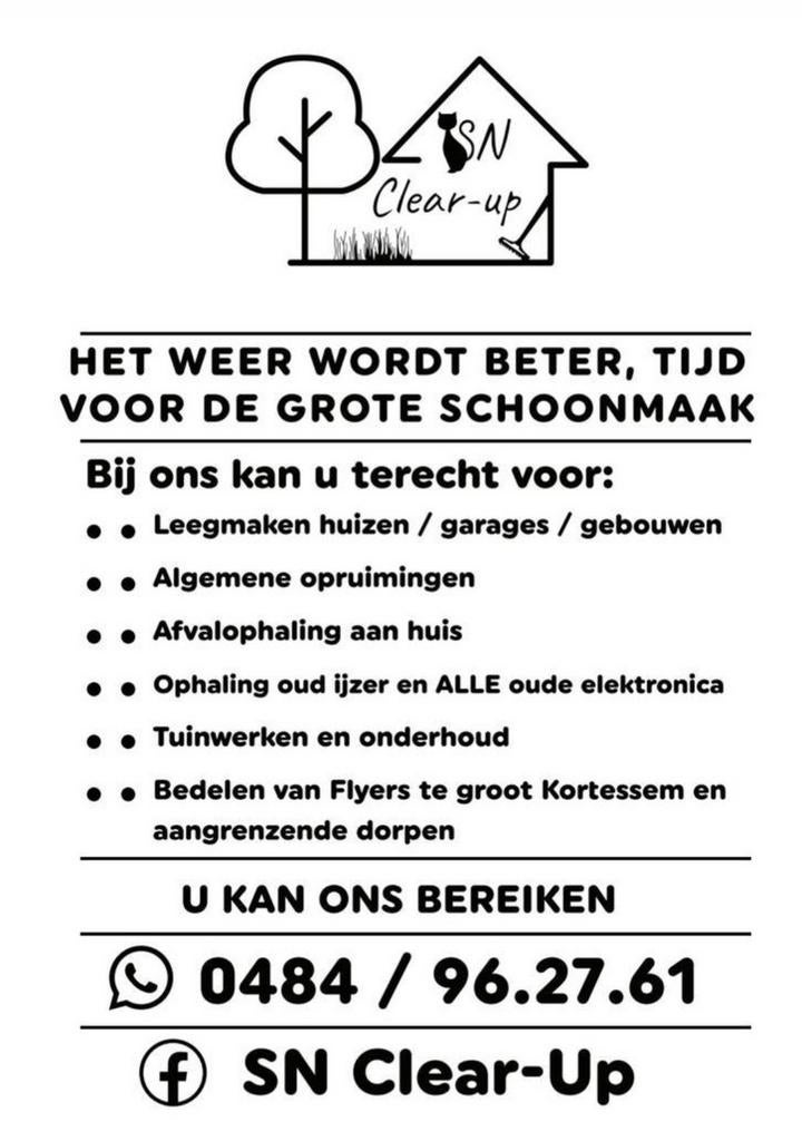 Ontruimingen / afvalophaling / oud ijzer / Verhuizingen, Ophalen