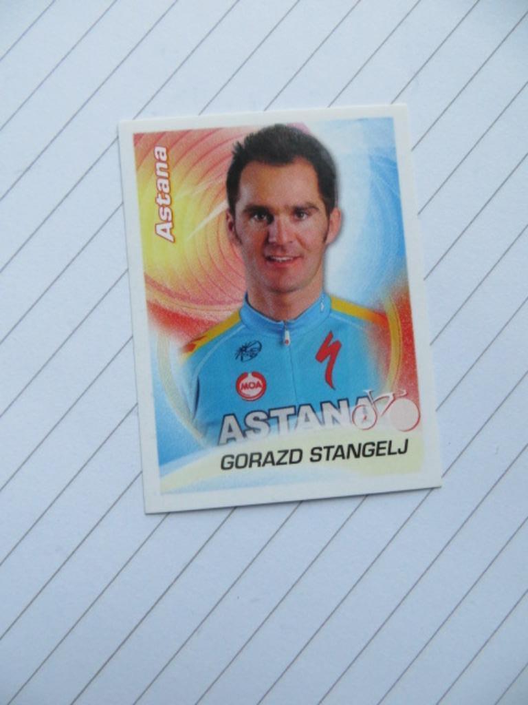 Sticker: Sprint 2010: Gorazd Stangelj - Astana - Panini - 31, Verzamelen, Ophalen of Verzenden, Nieuw, Sport