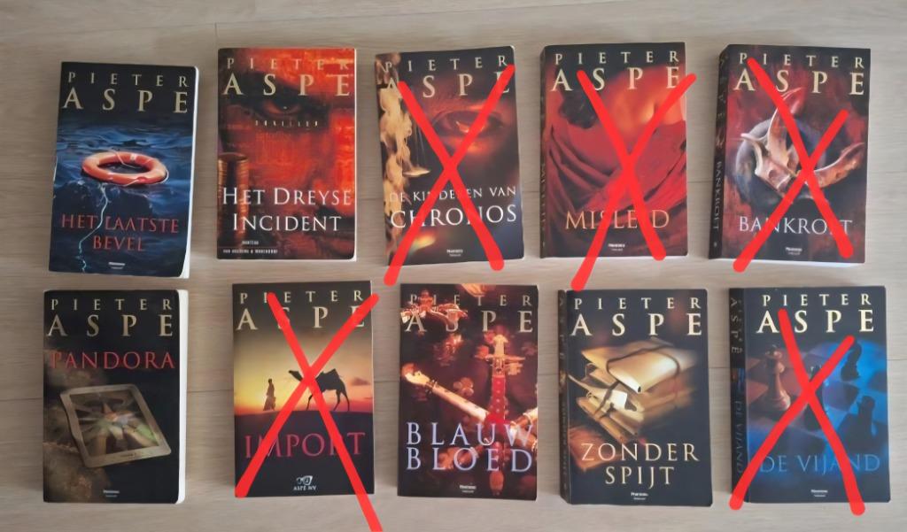 Boeken Aspe (verschillende titels), Ophalen of Verzenden, Gelezen, Pieter Aspe, België