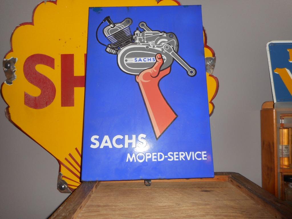 Emaille bord Sachs Origineel, Verzamelen, Ophalen of Verzenden, Gebruikt, Reclamebord
