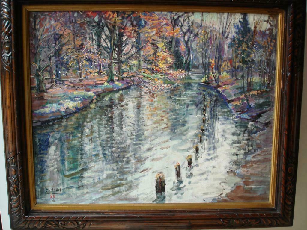 André HALLET XL huile / toile 1926 Arenberg Heverlee DYLE, Enlèvement