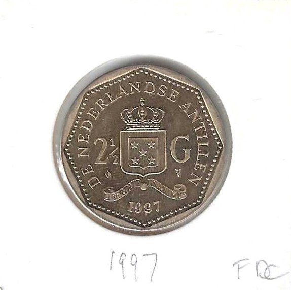 Nederlandse Antillen, 2 1/2 Gulden 1997, Enkel in sets., Enlèvement ou Envoi, Amérique du Sud, Monnaie en vrac