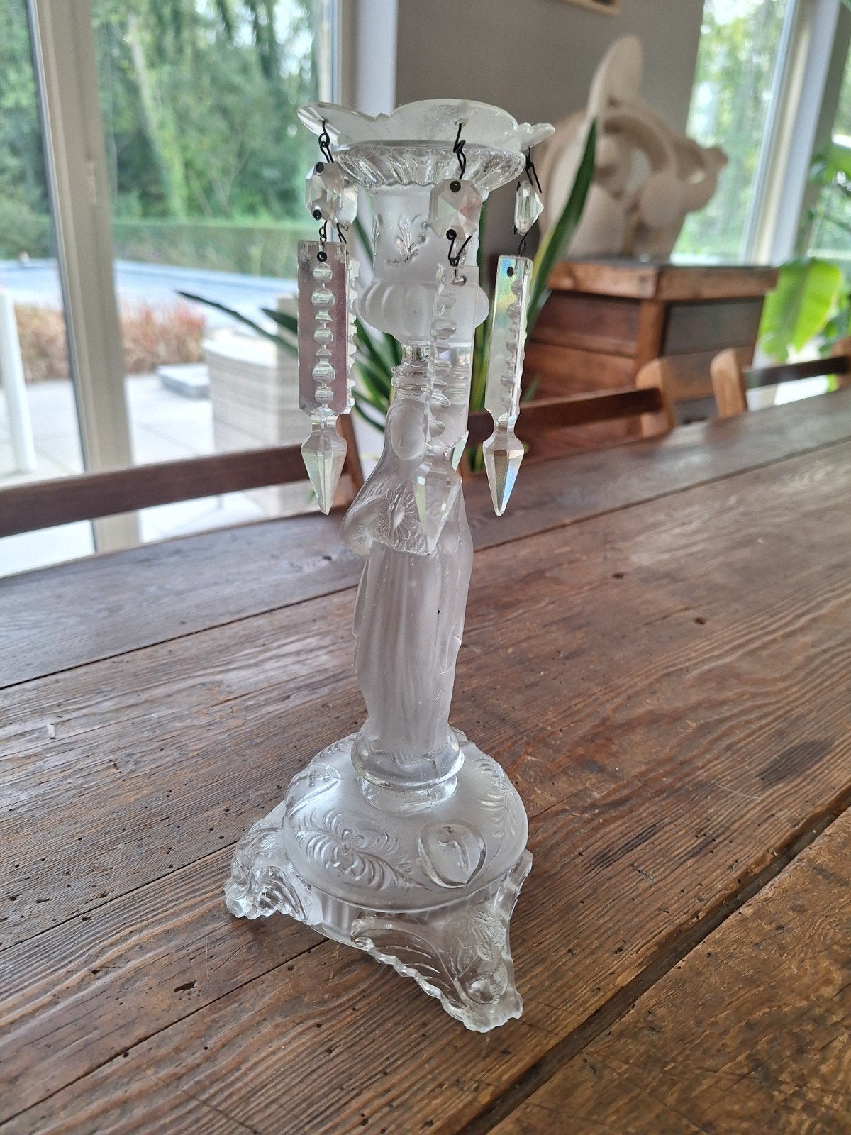 chandelier en cristal antique + pièces en cristal, Antiquités & Art, Enlèvement ou Envoi
