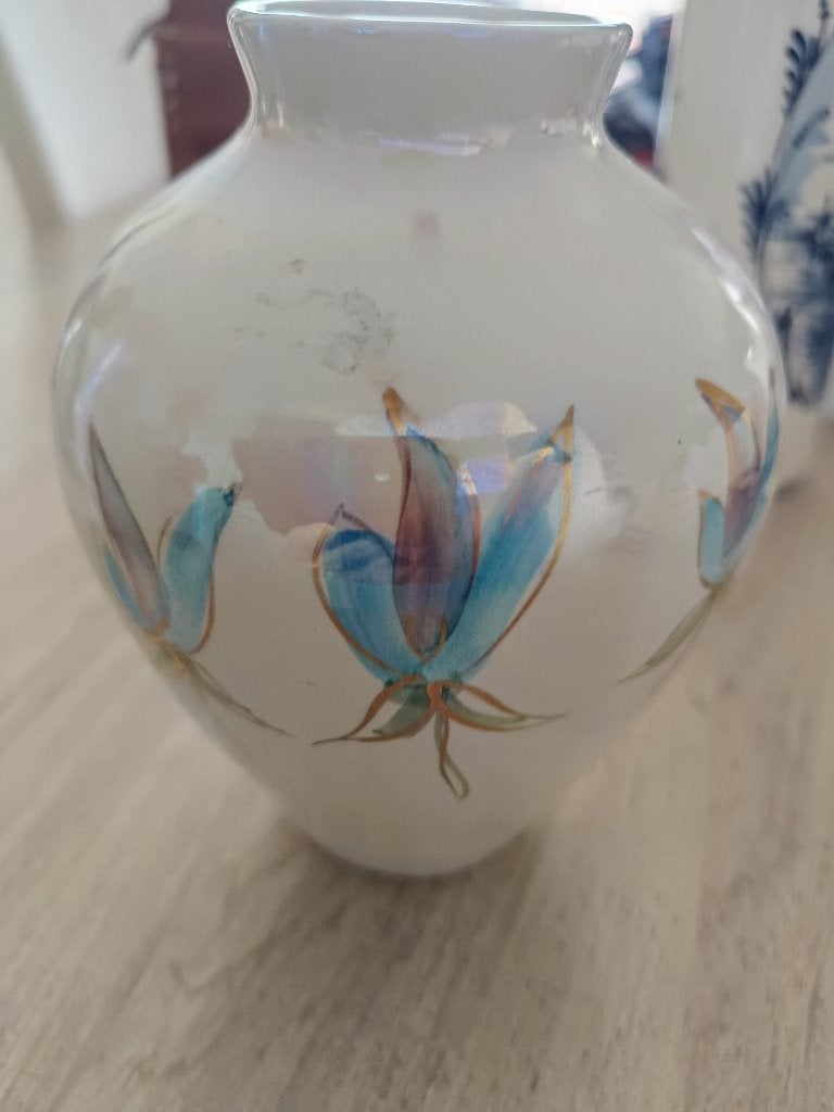 Retro lusterware  porselein vaas, Antiek en Kunst, Ophalen