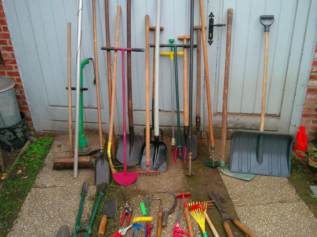 tuingereedschap, Ophalen, Gebruikt