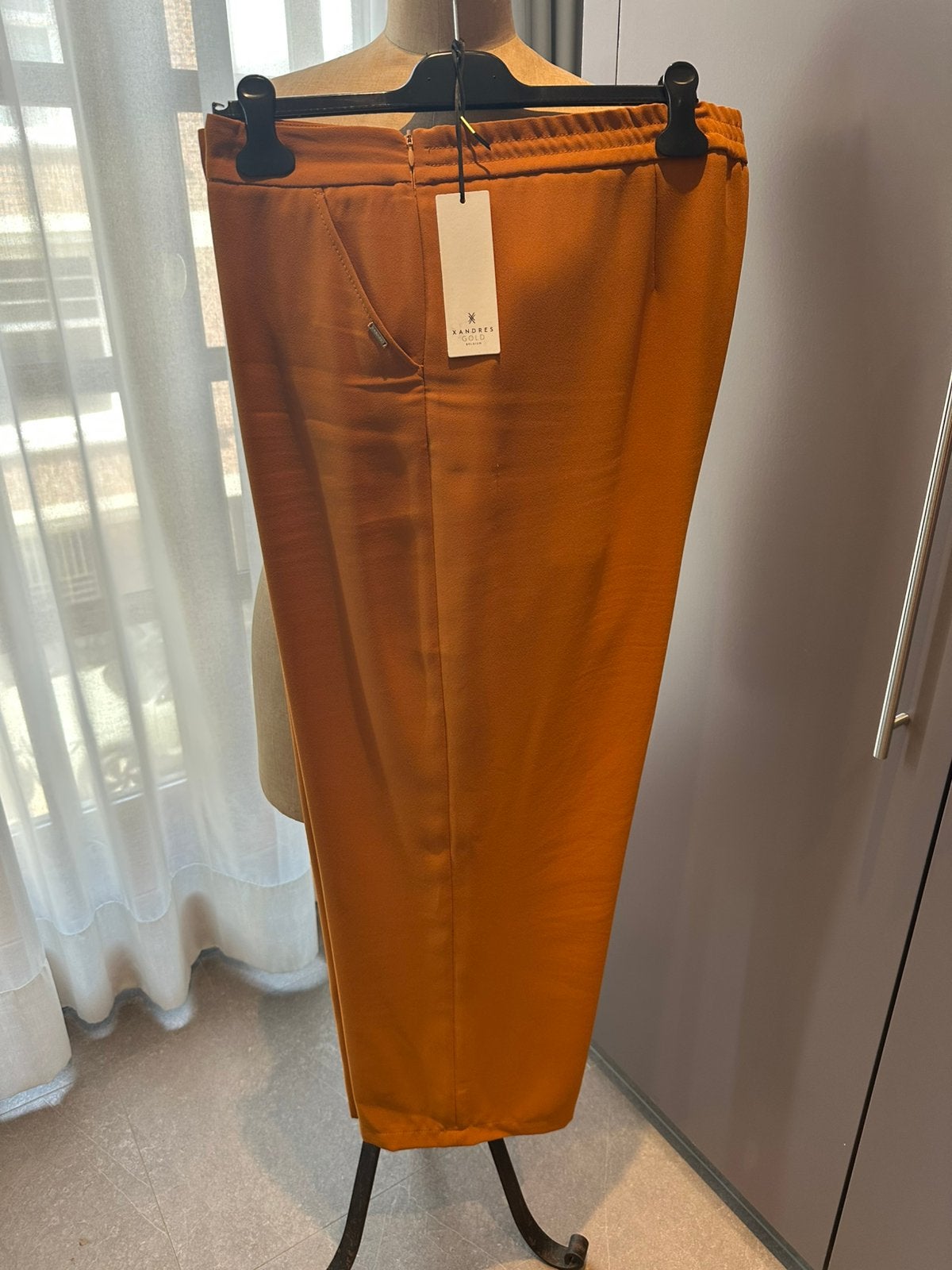 Pantalon en crêpe fin de XANDRES GOLD, taille 50/52, Enlèvement ou Envoi, Comme neuf, Orange, Pantalon ou Jeans