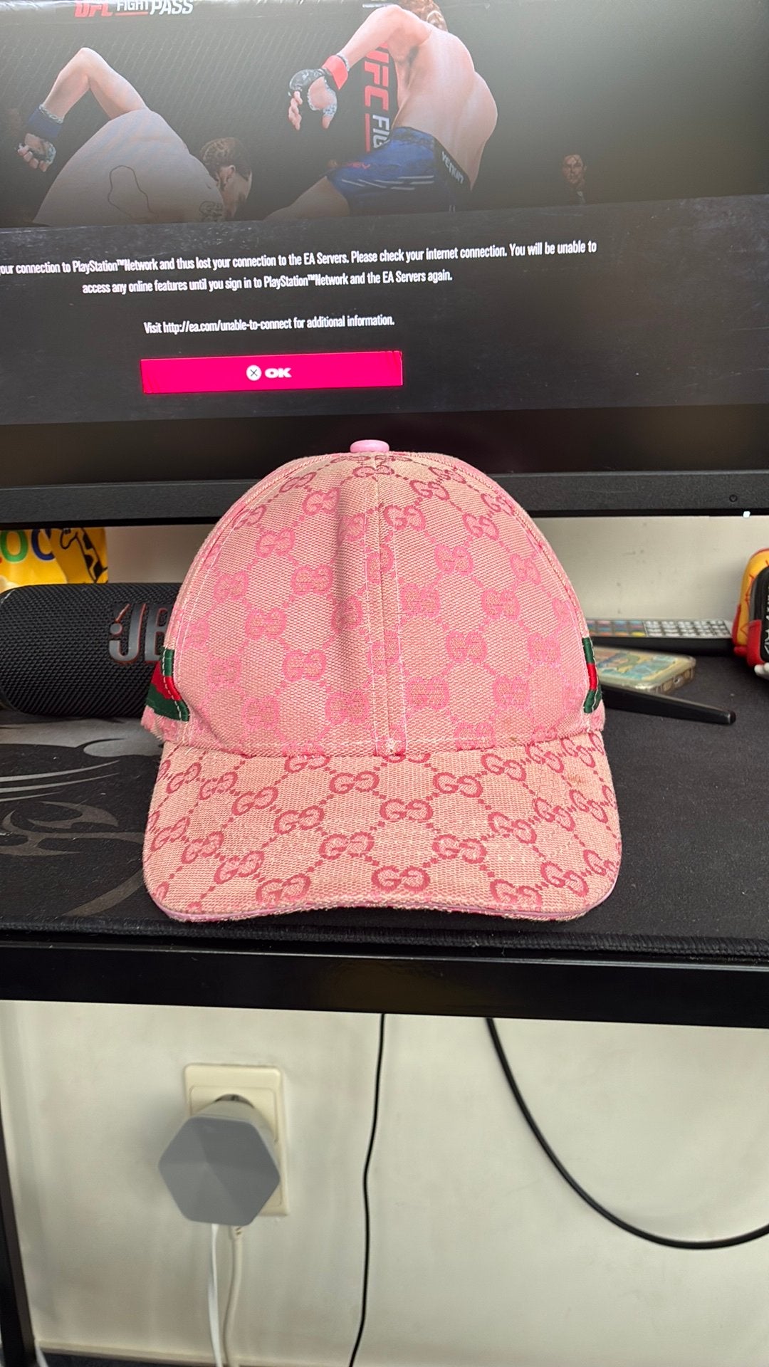 Gucci pet roze, Kleding | Heren, Ophalen, Zo goed als nieuw, Pet