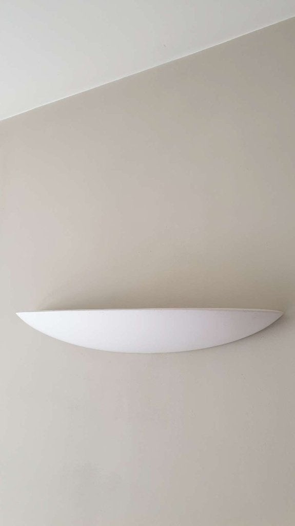 Schelpvormige wandlamp met halogeen B 75cm, D 20cm,H 10cm, Huis en Inrichting, Lampen | Wandlampen, Ophalen, Wandlamp