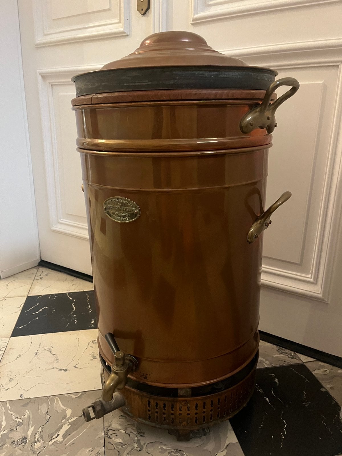 Prachtig decoratief koffiemachine koper, Ophalen of Verzenden