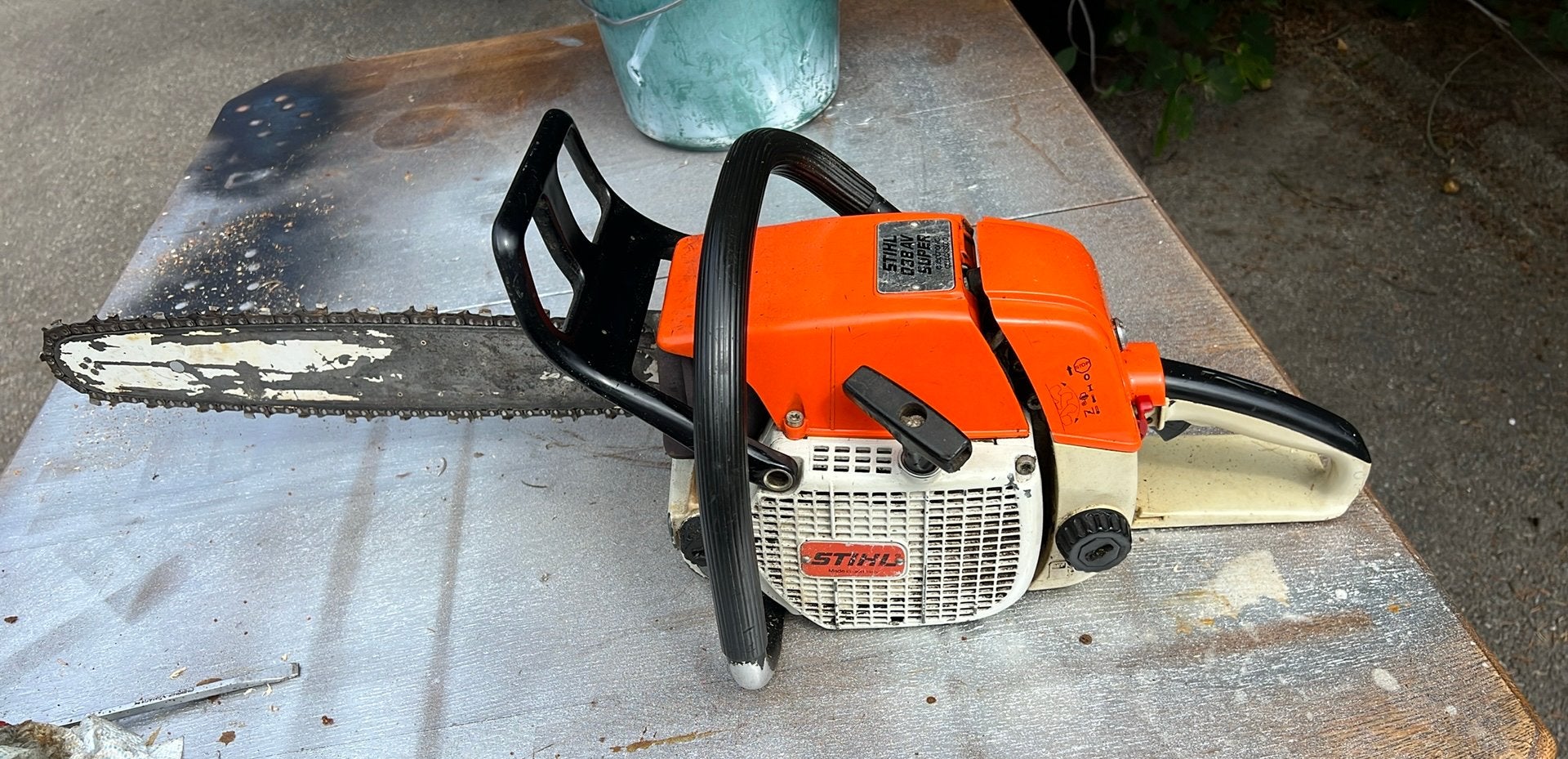 LAME DE TRONÇONNEUSE STIHL 038 SUPER 47 cm, Enlèvement, Utilisé