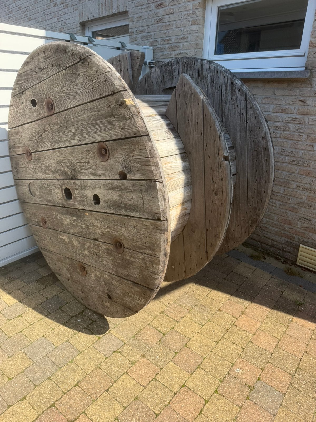 Houten haspel - 170 cm diameter, Ophalen, Gebruikt, Hout