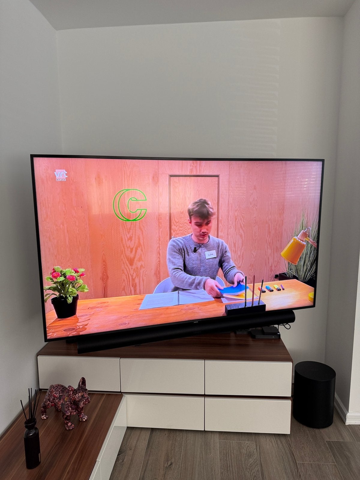 Samsung 65 inch 4k QE65QR, Audio, Tv en Foto, Televisies, Ophalen, Zo goed als nieuw, Samsung