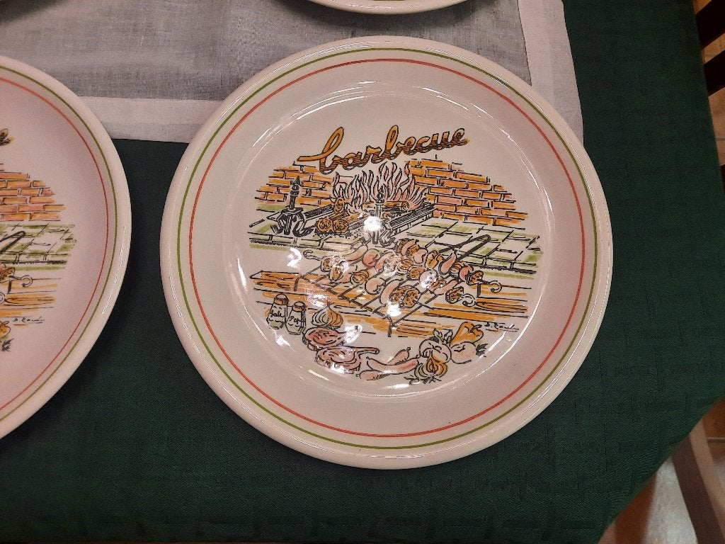 nieuwe mooi barbeque servies van 6 borden, Ophalen of Verzenden, Nieuw, Bord(en)