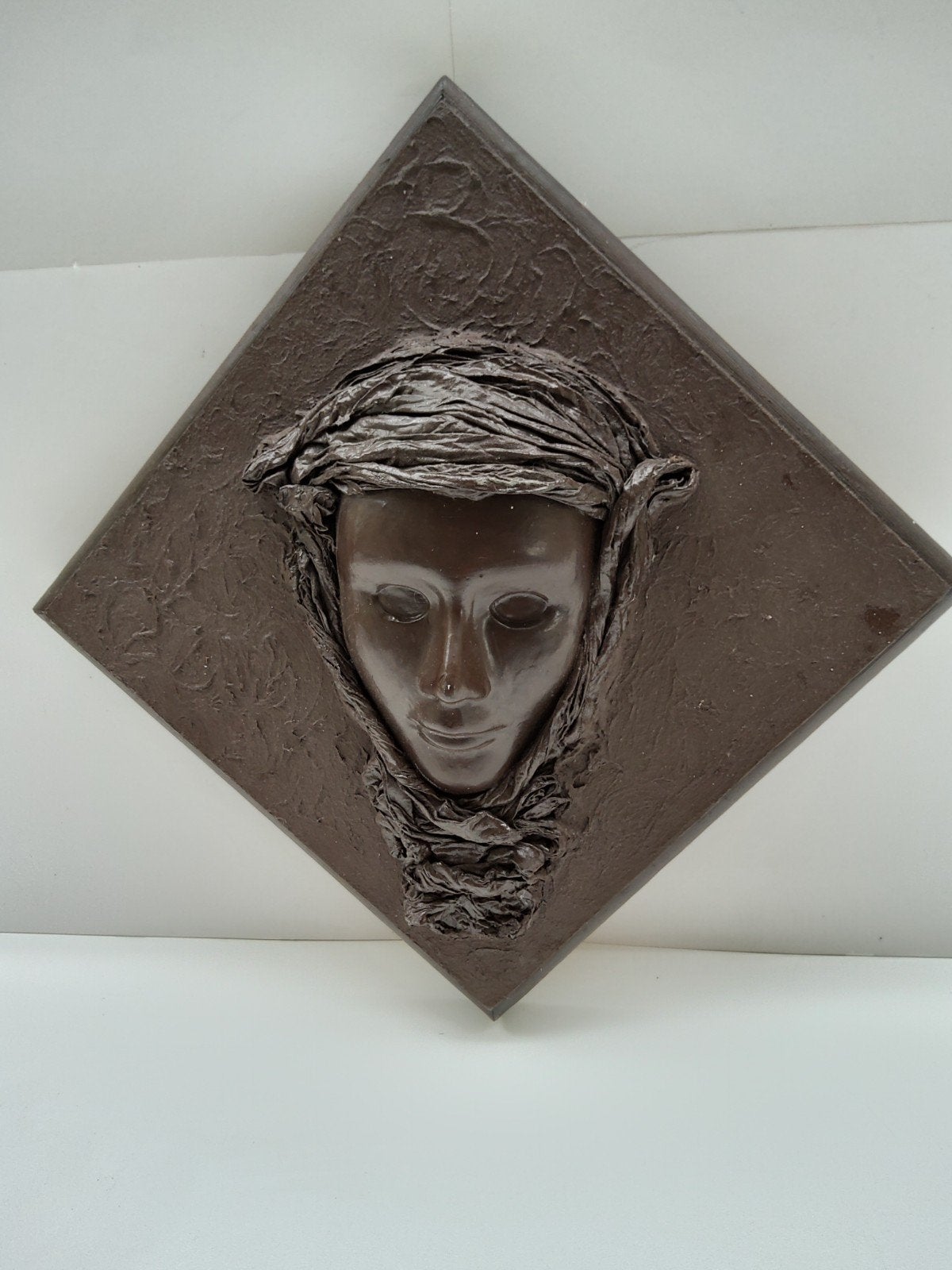 Wandversiering: Bas- reliëf  30 x 30 cm., Neuf, 30 cm, Moderne, Sculpture murale