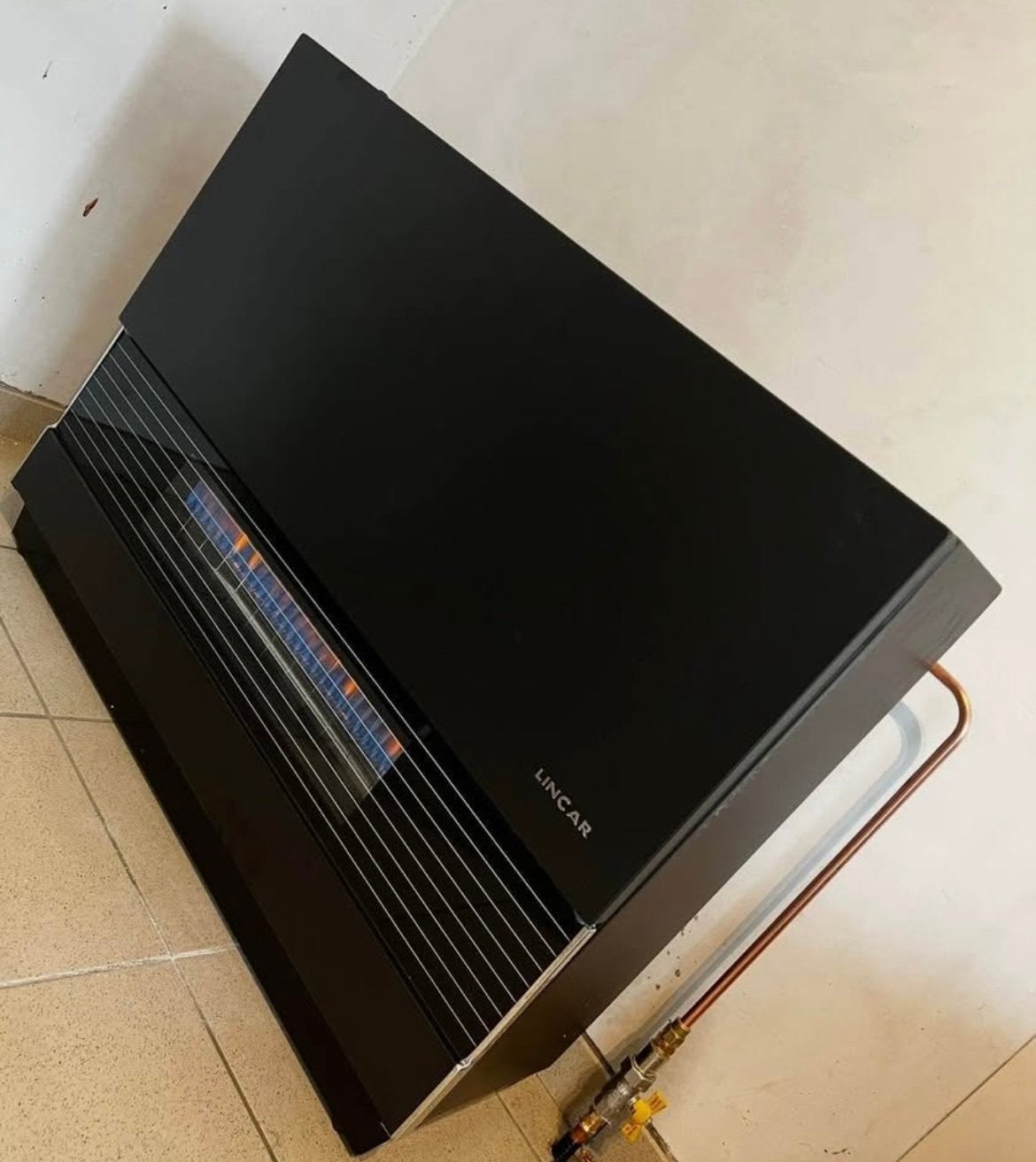 Poêle à gaz pour cheminée de la marque Lincar, Bricolage & Construction, Enlèvement, Comme neuf, Poêle