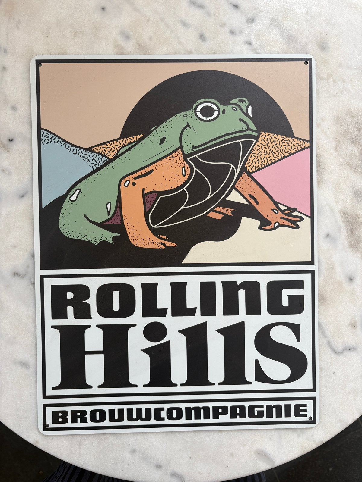Brouwerij Rolling hills bierplaat reclameplaat, Ophalen of Verzenden, Nieuw
