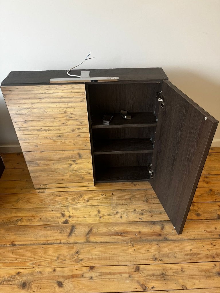 Badkamermeubel 80 cm + spiegelkast, Doe-het-zelf en Bouw, Sanitair, Ophalen, Zo goed als nieuw, Wastafel