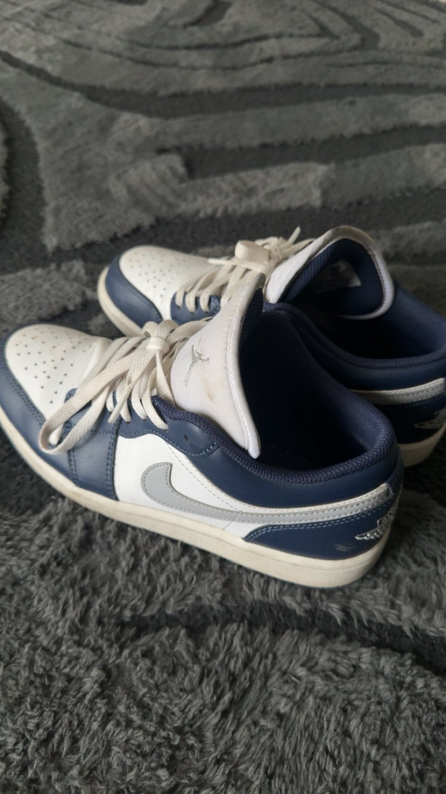 Blauwe jordans 1 low, Enfants & Bébés, Garçon, Enlèvement ou Envoi, Bottines, Utilisé