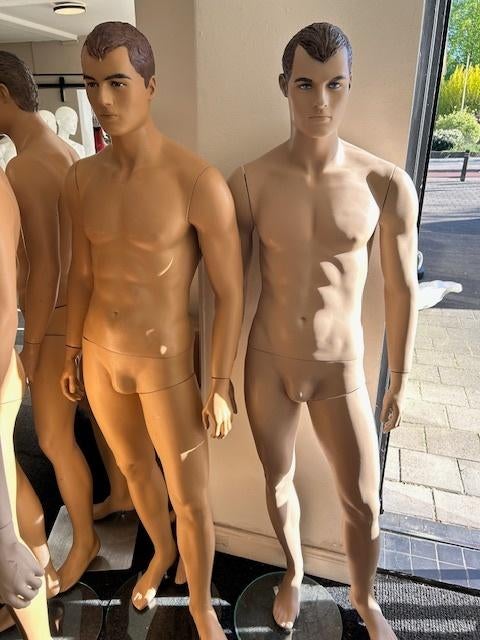 heren etalagepop paspop mannequin met gestileerd haar, Ophalen of Verzenden