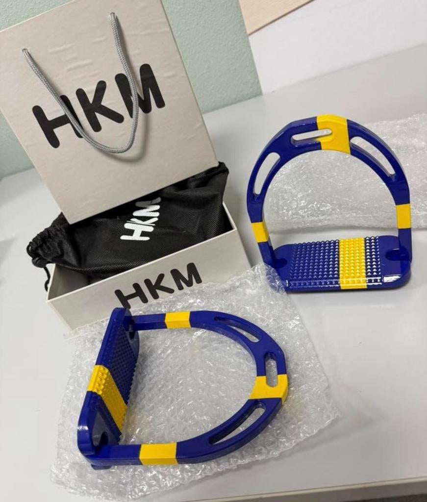 HKM Stijgbeugels Sweden 7907 Zweedse Vlag NIEUW Paardrijden, Dieren en Toebehoren, Ophalen of Verzenden, Nieuw