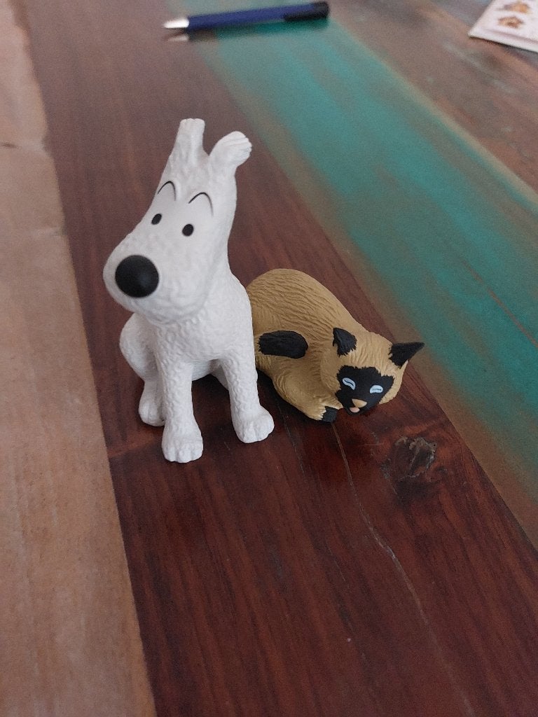 Bobbie et le chat siamois avec boîte et certificat, Enlèvement ou Envoi, Tintin, Neuf, Statue ou Figurine