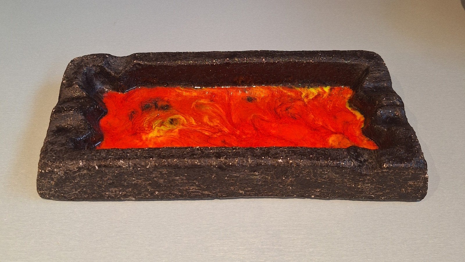 Vintage Mid-Century Modern Jan van Erp Fat Lava Asbak, Antiek en Kunst, Ophalen of Verzenden