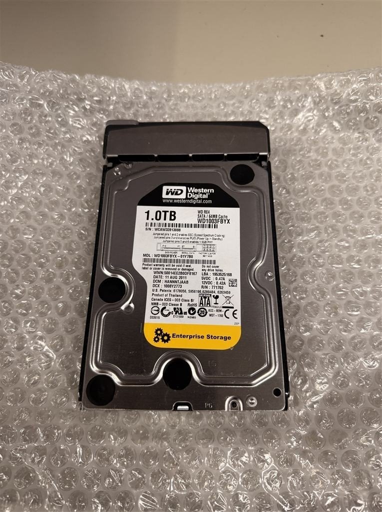 Western Digital WD1003FBYX Hard Disk Drive 1TB 3.5\" SATA HD, Informatique & Logiciels, Disques durs, Enlèvement ou Envoi, Comme neuf