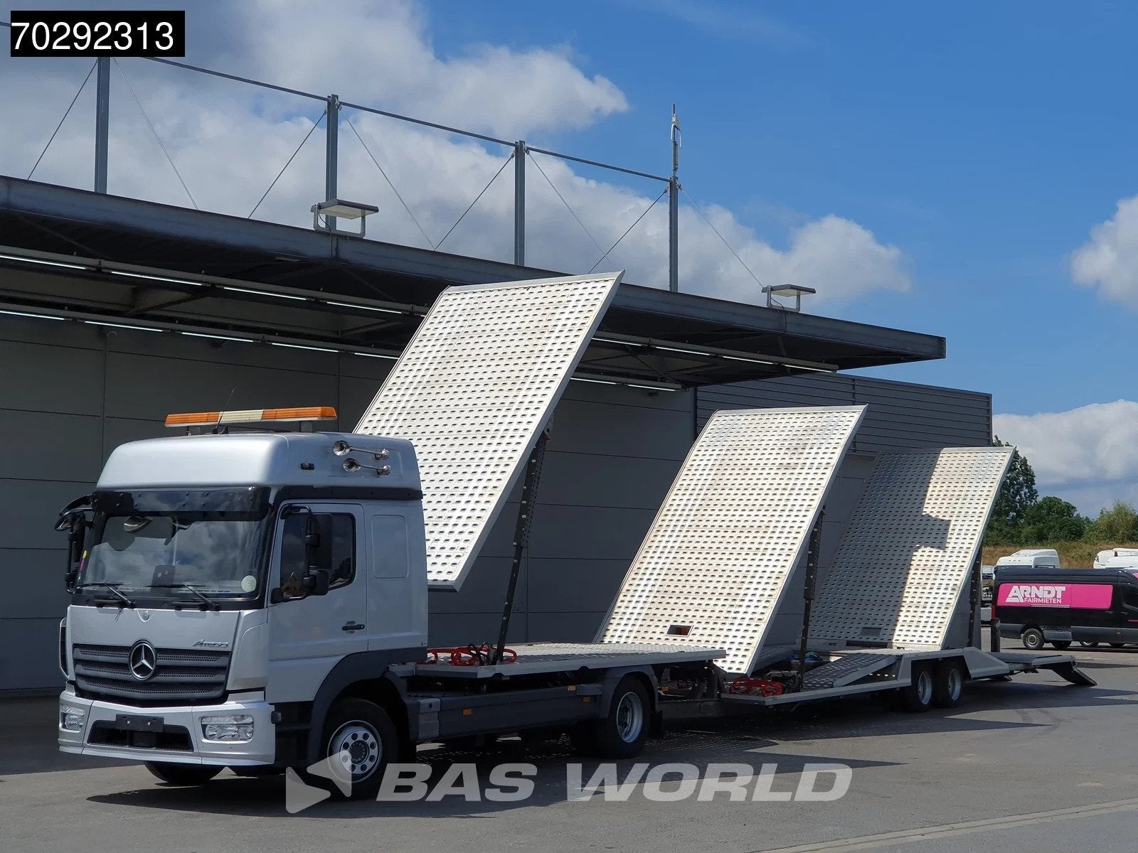 Mercedes Atego 1230 4X2 Kuvvetli car transporter 6 spots Hyd, Auto's, Automaat, Euro 6, Mercedes-Benz, Bedrijf