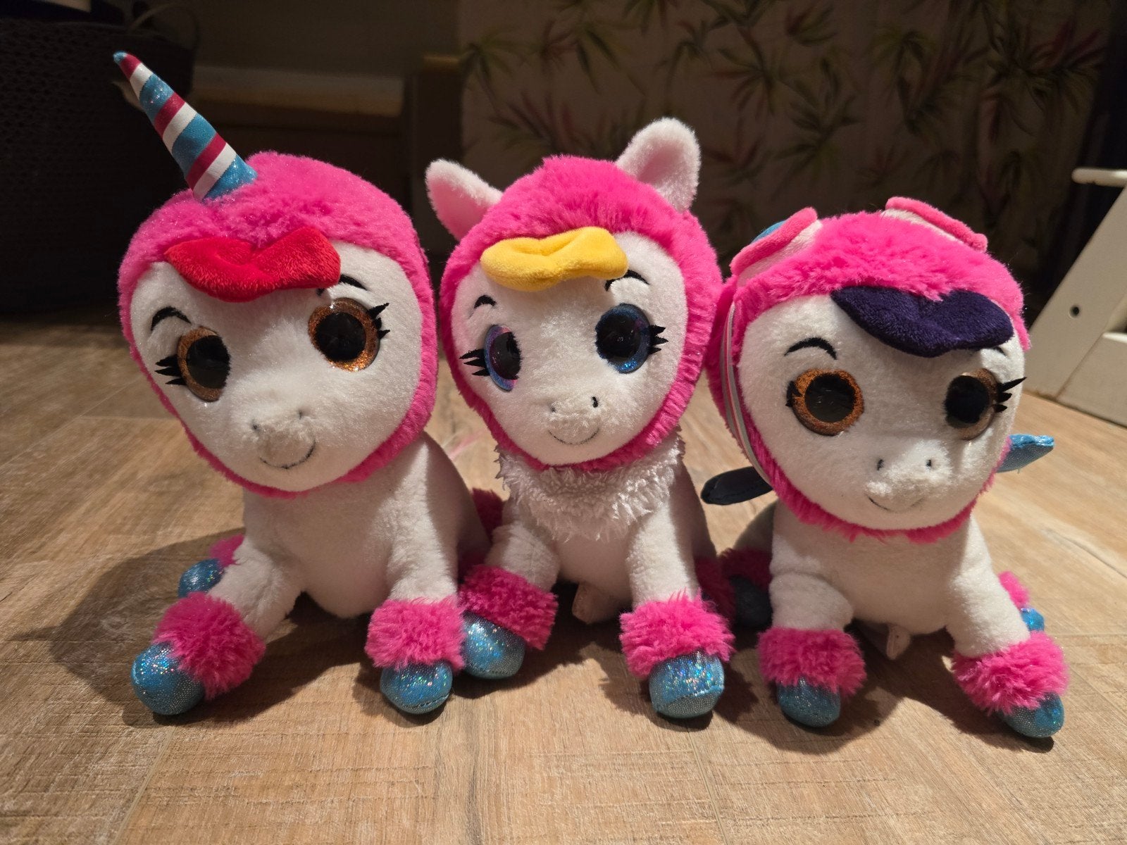 Set 3 K3 knuffels met geluid, Kinderen en Baby's, Ophalen of Verzenden, Zo goed als nieuw, Eenhoorn, Met geluid