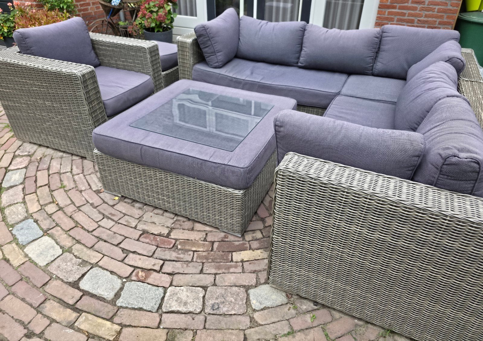 Loungeset, Tuin en Terras, Ophalen, Gebruikt, Loungeset, Wicker