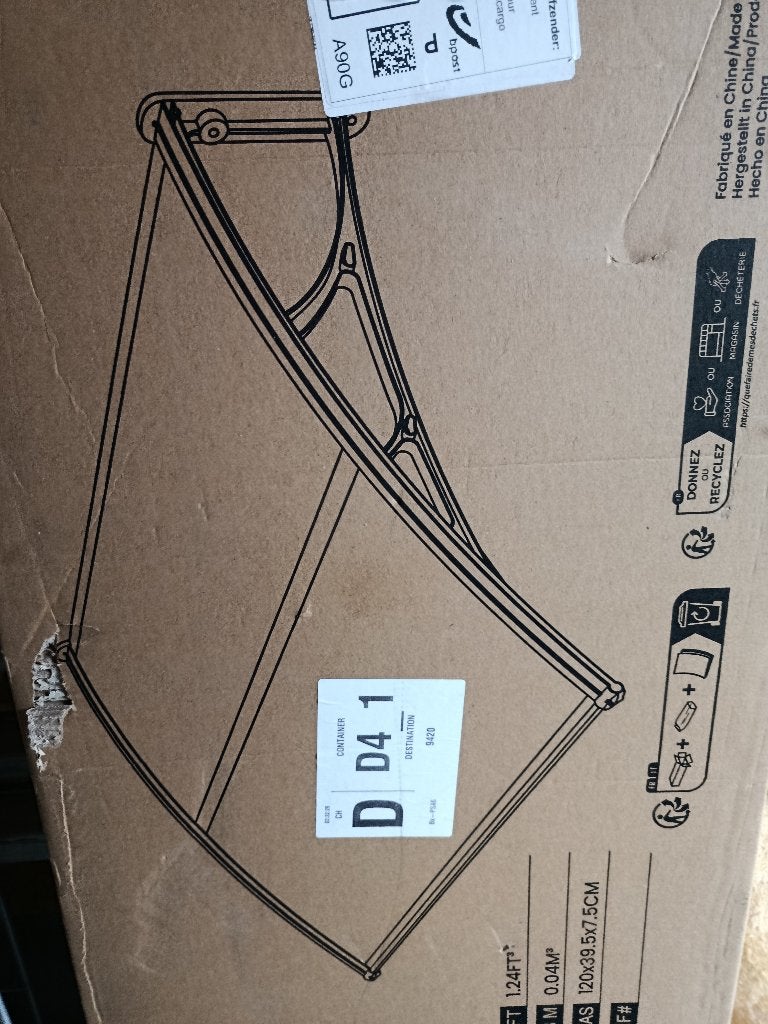 Zwarte nieuwe PVC luifel 120 x 80 cm, Doe-het-zelf en Bouw, Ophalen, Nieuw