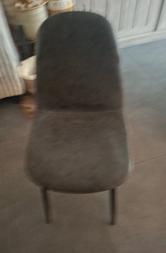 Keukenstoel, Huis en Inrichting, Ophalen, Kunststof, Gebruikt, Grijs