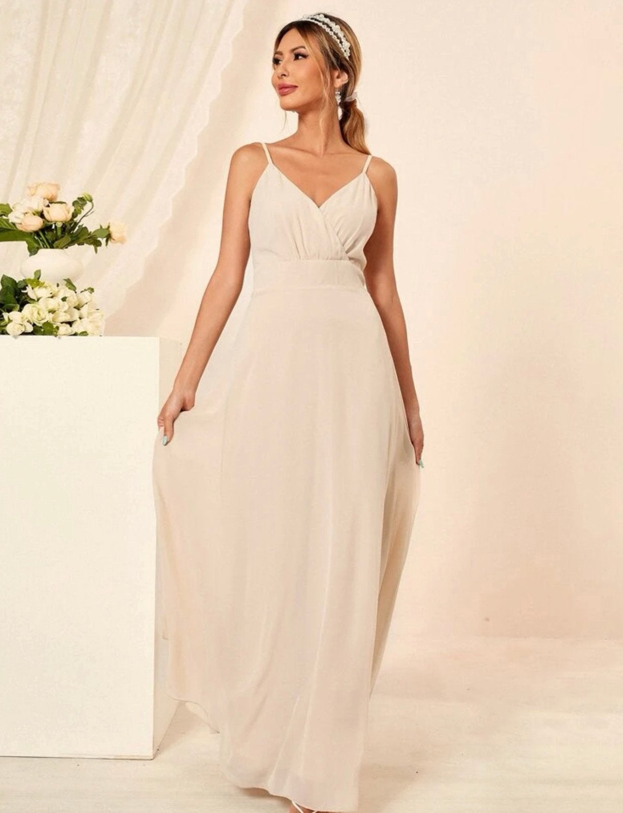 Jurk maat XL, Ophalen of Verzenden, Nieuw, Beige, Trouwjurk