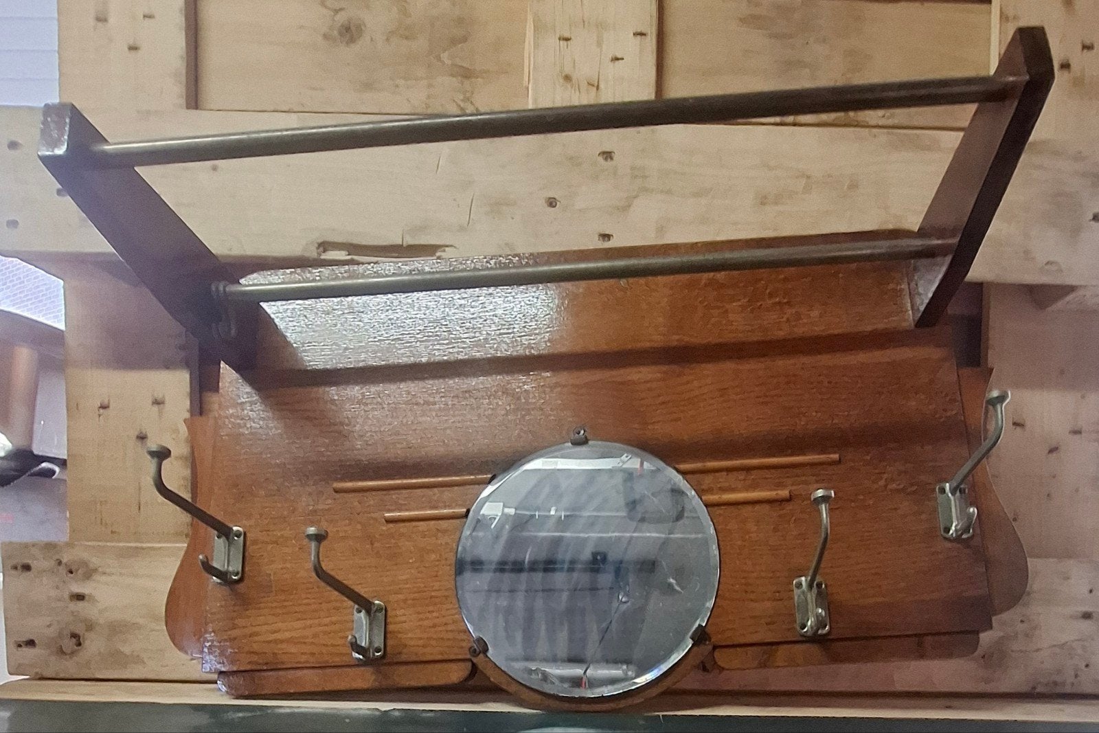 Kapstok met spiegel, Ophalen, Gebruikt