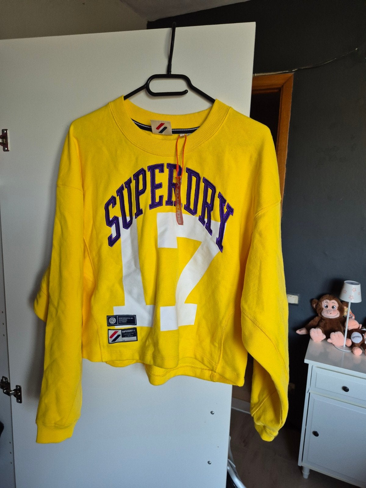 Nieuw trui superdry maat kleine 42 2 groene puntjes op was z, Kleding | Dames, Ophalen of Verzenden