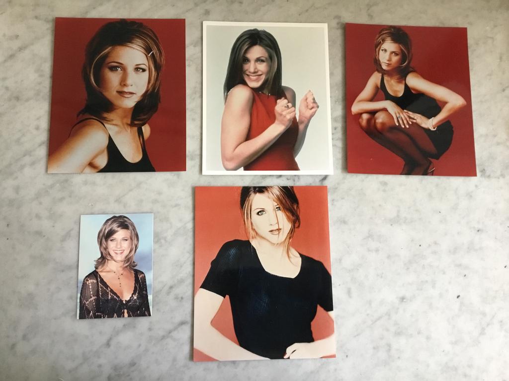 Lot de grandes photos et carte postale de Jennifer Aniston, Enlèvement ou Envoi, Comme neuf, Photo