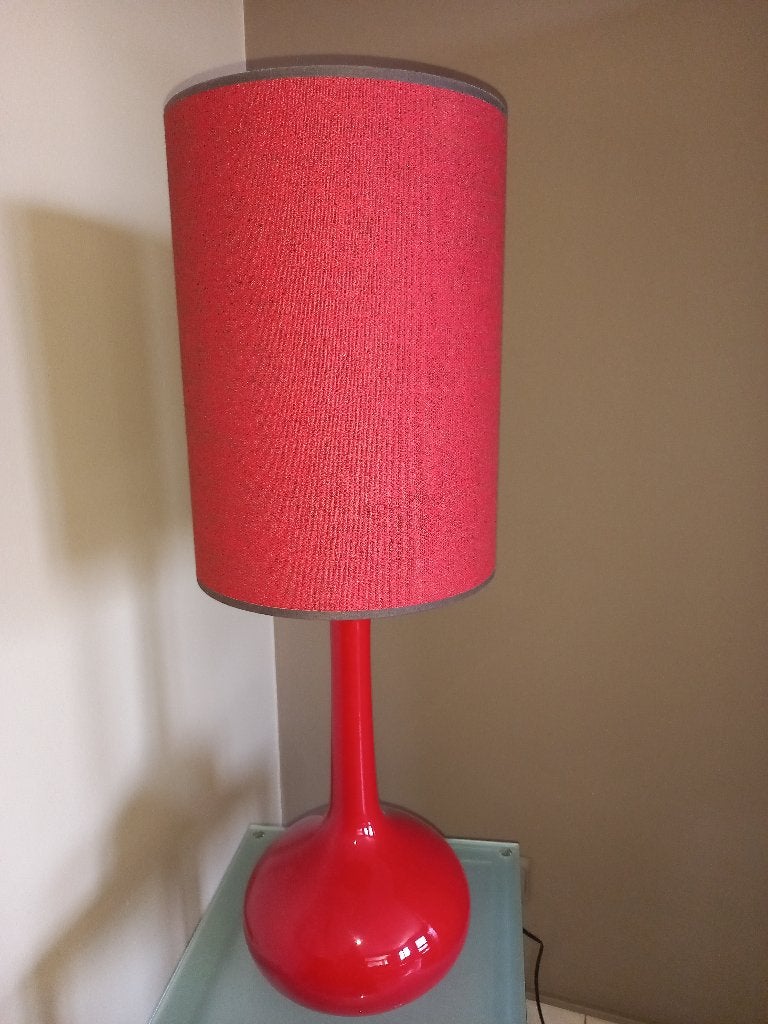 Lampe, Lampe d'ambiance, 73 cm, Vintage, Rouge